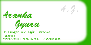 aranka gyuru business card